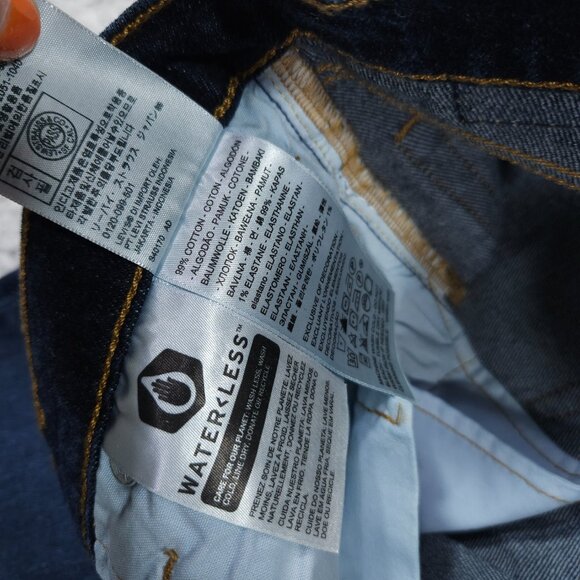 Levi's 501 Skinny Jeans Women's Size 25 x 28 Dark Wash Denim 501S Distressed - Picture 5 of 8